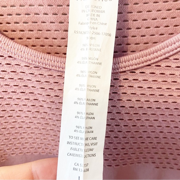 Fabletics | Musetta Long Sleeve Mesh Top Size Large - Picture 4 of 10